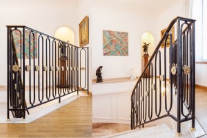 Iron ramp forged brass studs