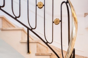 Iron ramp forged brass studs