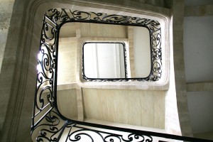 Hôtel particulier Bayeux restauration rampe Jean-Pierre Lechartier