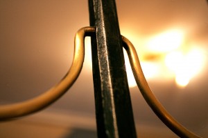 Brass and wrought iron railing inlay son
