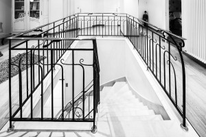 Ramp "Bord de mer" in black patina wrought iron